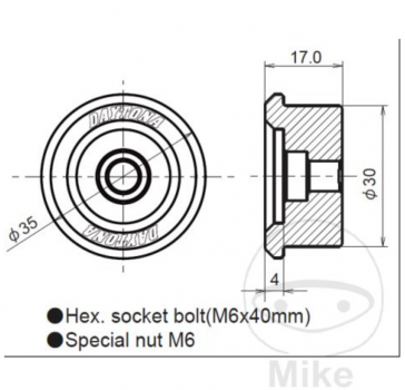 Bar End Adapter für Lenkerenden Spiegel